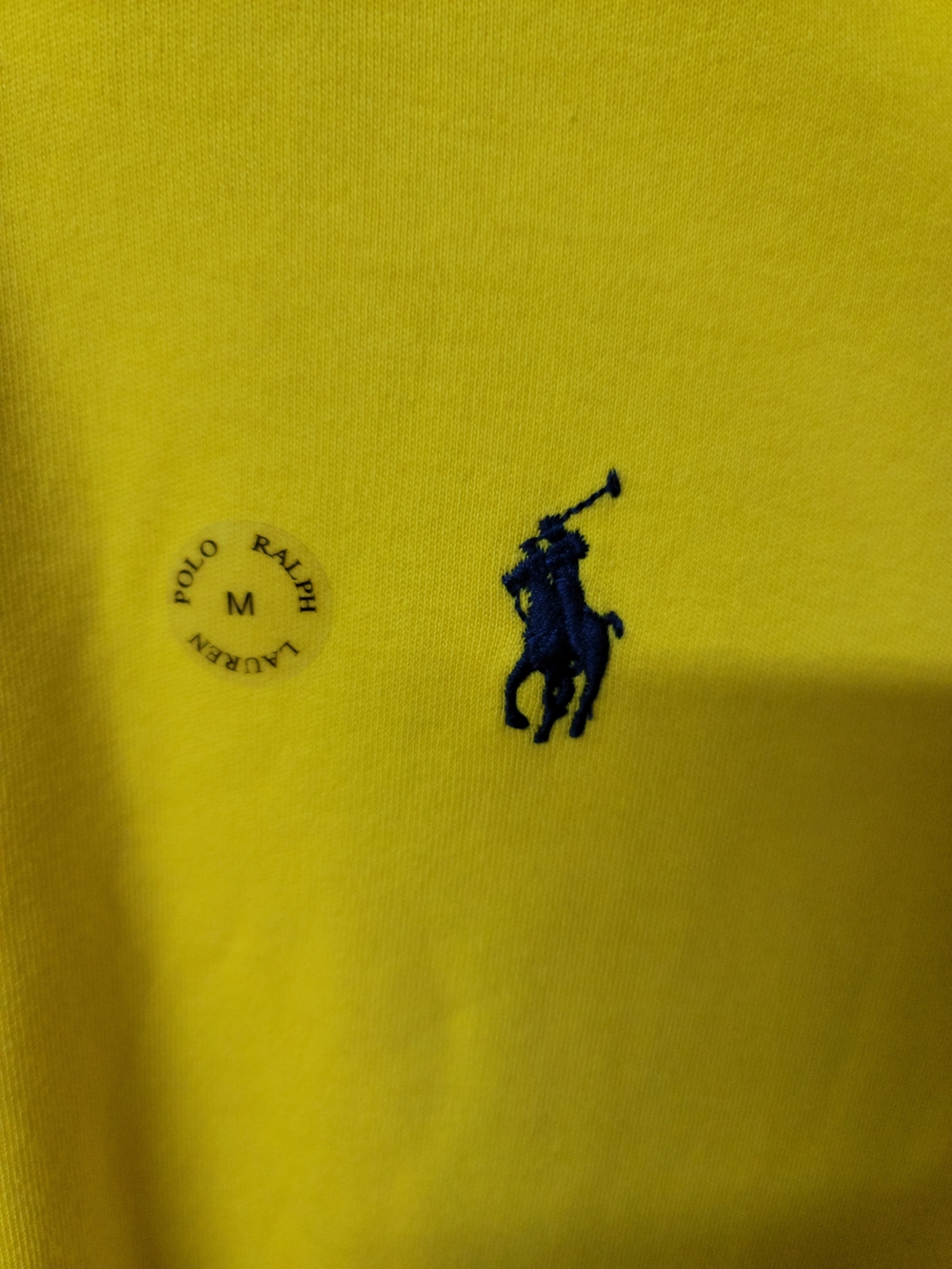NEW Polo Ralph Lauren Short Sleeve Polo Solid Yellow Men's Medium - Picture 5 of 5